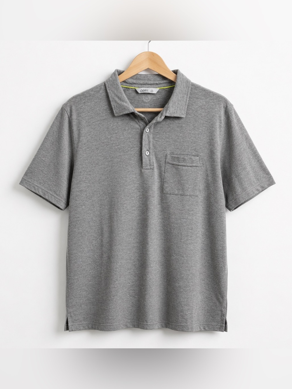 TASC Men’s Gray Short Sleeve Polo Shirt Size XXL Like New